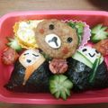 kuishinboF's cooksnap of when they made キャラ弁★ミニハンバーグでリラックマ.