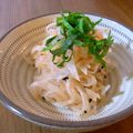 chirorian's cooksnap of when they made 大根のゴマ明太和え.