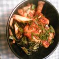 yucca**'s cooksnap of when they made ☆簡単★鶏ササミガーリック丼☆.