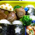 モシモシmama's cooksnap of when they made うずら玉子で二匹の子ブタ☆キャラ弁当.
