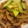 okkuu's cooksnap of when they made 豚のしょうが焼き〜アボカドをのせて〜☆.