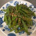 junnabi's cooksnap of when they made 超簡単！茹でない！いんげんの胡麻和え.
