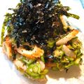 ライオンママ's cooksnap of when they made ちくわ入り♪おくらのおかか海苔和え.