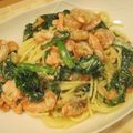 ロビー５４１７'s cooksnap of when they made 鮭とホウレン草のクリームパスタ.