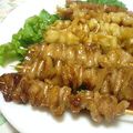 monchanママ's cooksnap of when they made ✿鶏皮消費！はちみつタレで焼き鳥✿.