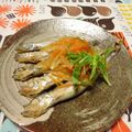 namitora's cooksnap of when they made ししゃもで、スピード南蛮漬け♪.