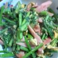 Hitomin814's cooksnap of when they made アスパラ菜と魚肉ソーセージ炒め.