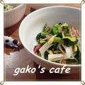 gakoちゃん's cooksnap of when they made ほうれん草、もやし、カニカマのお浸し.