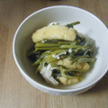 のりたまゆかりん's cooksnap of when they made 壬生菜と揚げの炊いたん～ほっこり梅風味～.