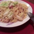 umizarusuki's cooksnap of when they made 春キャベツとベーコンのペペロン風スパ☆.