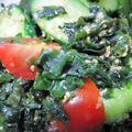 めろんぱん999's cooksnap of when they made きゅうりとわかめ、ミニトマトの胡麻酢和え.