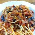 とみーぜ's cooksnap of when they made 茄子とトマトのパスタ.