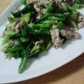 ネズミのママ's cooksnap of when they made 菜の花と豚肉炒めただけ.
