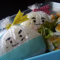 青空レモン's cooksnap of when they made 遠足に♪栗ぼうやのラップ細工焼きおにぎり.