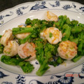 まいつか's cooksnap of when they made 菜の花とエビの塩炒め♪.