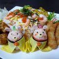 凛音mama's cooksnap of when they made おひなさまの鮭カップ寿司.