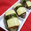 いこたん's cooksnap of when they made ■肉むすびのとろ～りチーズのせ■.