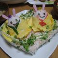 kazusaki's cooksnap of when they made おひなさまの鮭カップ寿司.