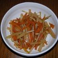 penperu's cooksnap of when they made 香りよし♪うどの皮の炒めなます～.