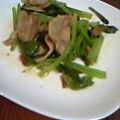 きなここ's cooksnap of when they made 小松菜と豚肉のガーリック炒め.