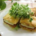 アズーロコンパクト's cooksnap of when they made のりとチーズを挟んだピリから豆腐ステーキ.