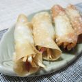 caramel-cookie's cooksnap of when they made じゃがいもとハム・長葱の春巻き✿.