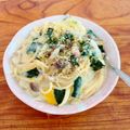 クックTVYJON☆'s cooksnap of when they made 簡単！かぼちゃとほうれん草クリームパスタ.
