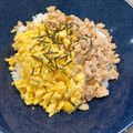 ☆ちーとん☆'s cooksnap of when they made 冷めても美味しい♪鶏そぼろ丼（二色丼）.