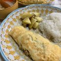 ♪ひつじ's cooksnap of when they made 小松菜と豚挽肉の旨々オムレツ☆節約！.