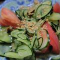 ★むさ's cooksnap of when they made キュウリ・ワカメ・トマト・生姜の酢の物　.