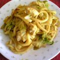 ひなこんぶ's cooksnap of when they made 鶏肉入り焼きカレーうどん.