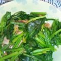 はいりほう's cooksnap of when they made 簡単美味! ほうれん草とベーコンの炒め.