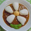 レアレアチーズ's cooksnap of when they made ✿簡単お花のデコカレー✿.