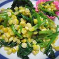 めろんぱん999's cooksnap of when they made 定番!?ほうれん草とコーン炒め.