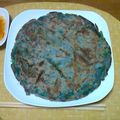 lovemoco's cooksnap of when they made 卵なし☆にらとコーンのチヂミ（米粉編）.