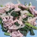 匡史さん's cooksnap of when they made 行者にんにく(アイヌネギ)と豚肉の炒め物.