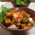 れな犬's cooksnap of when they made とろ～り卵とアボカドの韓国風キムチ丼.