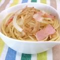 chokomi513's cooksnap of when they made ☆ベーコンとなめたけのスパゲッティ◎.