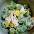 月うさ's cooksnap of when they made ☆簡単☆ササミとオクラの和え物.