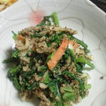 ＴＯＭＯＷＡＴ's cooksnap of when they made 切り干し大根と春菊のエゴマ和え.