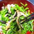 ごーごーゆきんこ's cooksnap of when they made 壬生菜と焼きシイタケの和えもの.