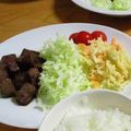 はらひー♀'s cooksnap of when they made 黒毛和牛サイコロステーキ・ガーリック風味.