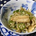呉介nyao's cooksnap of when they made 鶏・オクラ・もやしの韓国風.