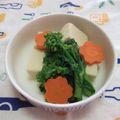 まくのうち's cooksnap of when they made 横着♪高野豆腐と菜の花のサッと煮.