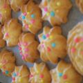 yukiayane's cooksnap of when they made サクサク簡単絞り出しお花クッキー.