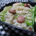 えみんちゅ＊'s cooksnap of when they made レタスとウインナーとチーズのまぜご飯.
