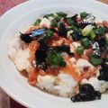 ★ひいらぎ★'s cooksnap of when they made 豆腐なめ茸丼～柚子わさマヨ風味～.