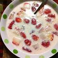 REON0518's cooksnap of when they made いちごみるく風味☆オートミール.