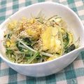 chokomi513's cooksnap of when they made 水菜とじゃこのたまご炒め.