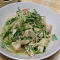 ももんがマミィ☆'s cooksnap of when they made 鶏肉と水菜のシンプル炒め.